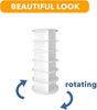 6 Tier Rotating Shoe Rack Tower Spinning Shoe Display Revolving 360 Shoe Rack Storage