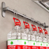 Gunmetal Gray Kitchen Storage Hooks Space Aluminum Wall Mounted Shelf
