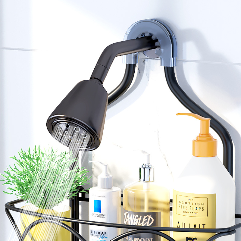Cross Border Wrought Iron Shower Room Bathroom Rack Shower Head Shelf Hanging Shelf Organizer Shower Gel Shampoo Storage