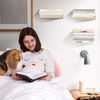 Metal Floating Bookshelf Modern White Wall Mount Shelves for Room Small Bookshelf with Minimalist Design