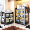 Window Dish Drainer with Magnetic Door Dustproof Kitchen Storage Rack with Accessories Transparent Storage Holders & Racks