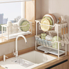 Kitchen Narrow Double Drain Dish Organizer
