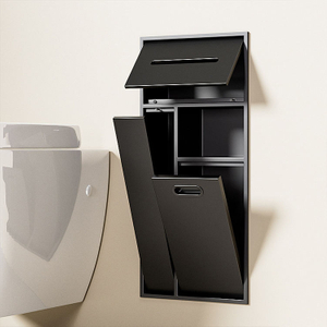 Bathroom Waterproof Niche Multifunctional Wall Storage Built-In Stainless Steel Trash Cans