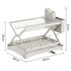 Cross-Border Kitchen Storage Dish Rack Home Countertop Multifunctional Storage Draining Put Bowl Organizing Organizer