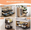 Single-Tier Pull Out Adhesive Drawers for Kitchen and Bathroom Cabinets Metal Pantry Organizers and Storage for Spices