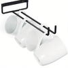 Wine Glass Rack Wine Glass Holder Under Shelf Metal Stemware Rack - Hanging Stemware Holder for Cabinet Kitchen Bar