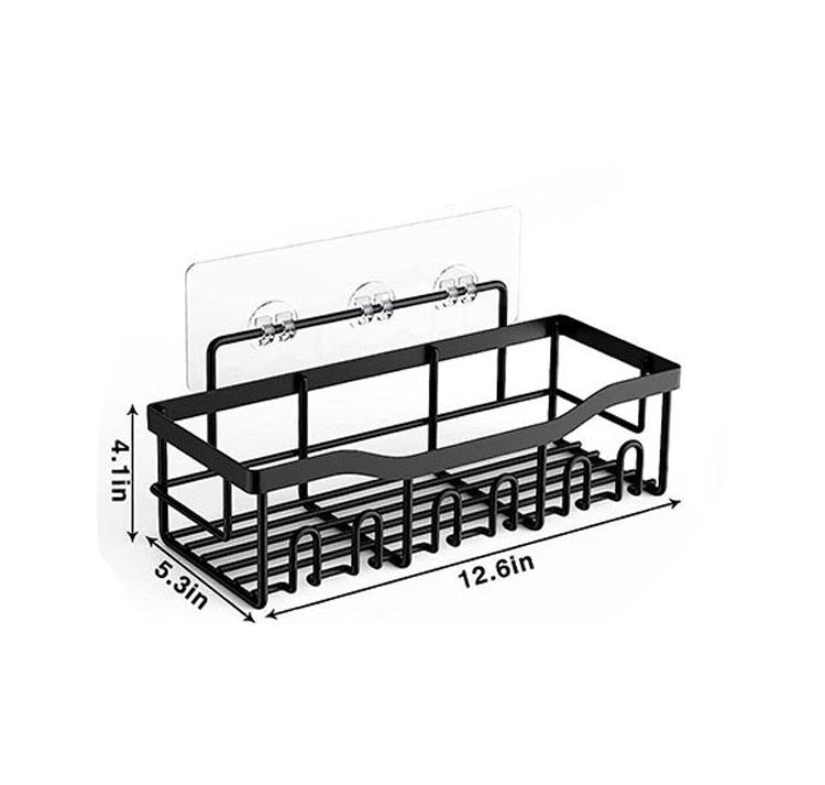 Hot Selling Bathroom No-Punch Storage Shelf Wall Mounted Iron Product Shower Shelf