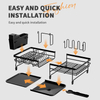 Iron Dish Drying Rack with Drainboard Dish Drainers for Kitchen Counter Sink Adjustable Spout Dish Strainers with Utensil Holder