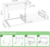 2-Tier Metal Sink Organizer Pull-Out Cabinet Organizer Slide-Out Sink Shelf Standing Type Installation Double Storage Shelves