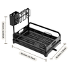 Wrought Iron Kitchen Storage Rack Standing Dish Drying Drainer Cups Utensils Organizer Sink Side Cross-Border Holder Cutlery