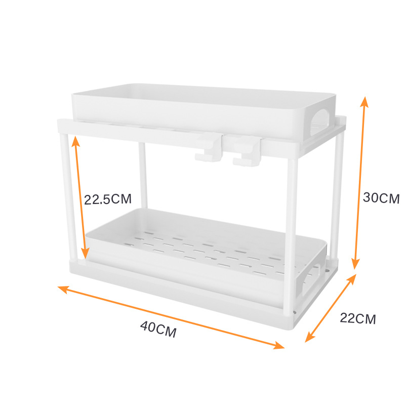 Multifunctional Cross-Border Sink Storage Rack Double Pull-Out Spice Drawer Box Bedroom/Living Room Kitchen Holder