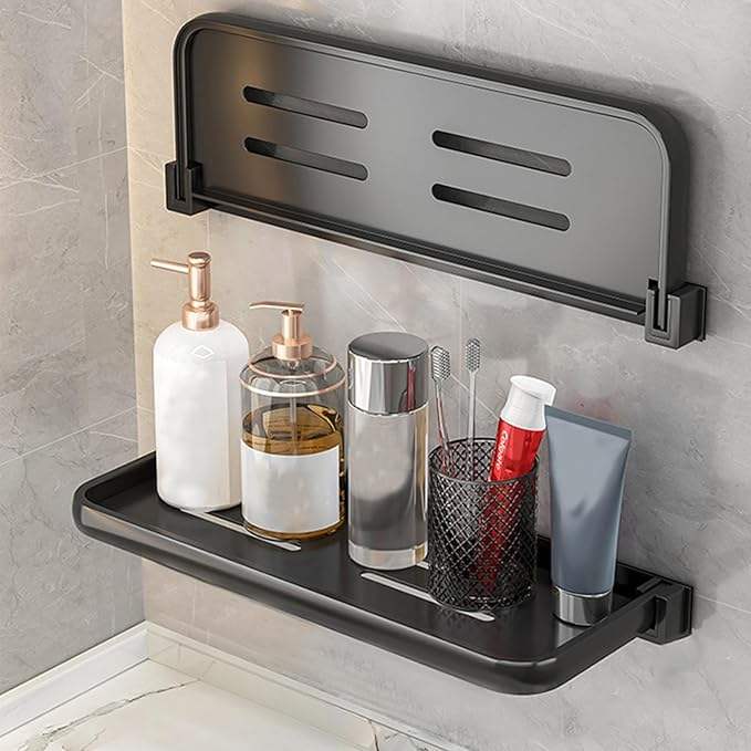 Bathroom Shelves Wall Mounted Foldable Shelf for Bathroom Waterproof Metal Shower Shelf Rack