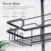 Bathroom Hanging Shower Organizer Large Hanging Shower Caddy with Hooks for Razor and Sponge Rustproof