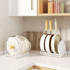 Expandable Pot Storage Rack Kitchen Countertop Organizer Cutting Board Stand