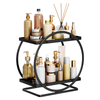 Light Luxury Wrought Iron Bathroom Shelf Toilet Hand Wash Sink Cosmetic Organizer Desktop Vanity Storage Rack