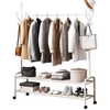 Light Luxury Floor Standing Clothes Rack Bedroom Removable Organizer
