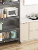 5 Tier Pantry Storage Cabinet with Microwave for Kitchen Garage Living Room for Clothing Tool Organization Baker Racks Included