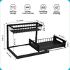 Under Sink Organizer Pull Out Cabinet Organizer 2 Tier Slide Out Sink Shelf Cabinet Storage Shelves