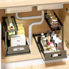 Under Sink Organizer Pull Out Cabinet Organizer 2 Tier Slide Out Sink Shelf Cabinet Storage Shelves