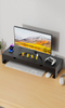 Metal Computer Monitor Booster Stand Office Desktop Computer Drawer Storage Stand