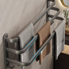 Multi-Tier Stainless Steel Bathroom Railing Wall Storage Grey Bathroom Towel Racks
