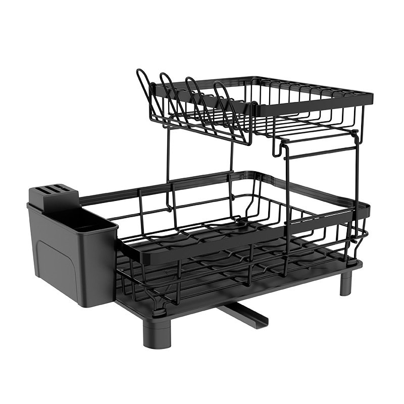 Kitchen Household Multifunctional Bowl and Dish Drainer Storage Organizer Shelf