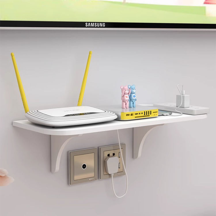 Router Shelf No-Punch Wall Mounted Living Room Wireless Wifi Storage Box