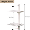 White Floating Bookshelf for Wall Mounted, 2 Tier Vertical Spine Book Tower