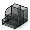 Multifunctional Mesh Desk Organizer with Drawer Functional Office Desktop Organizers and Stationery Caddy for Supplies