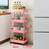 Hot Kitchen Floor Trolley Removable Narrow Seam Storage Racks