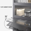 Floor Standing Metal Kitchen Storage Cabinet 4 Tier Extra Large Capacity with Pulleys