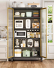 Carbon Steel Mobile Metal Storage Cabinet with Wheels and Doors for Home or Office Filing for Spices and Food Storage