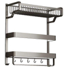 Store Hot Sale Bathroom Multi-Tier Organizer Metal No-Punch Towel Rack