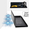 Hot Selling Magnetic Suction Kitchen Wall Shelves Black Carbon Steel Shelves Refrigerator Magnetic Spice Rack