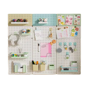 No Drilling Home Wall Hanger Storage Shelves Mulit-funcation Display Rack Assortment Hanging Hole Plate Pegboard