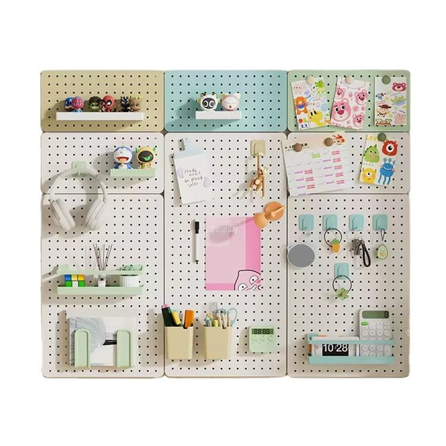 No Drilling Home Wall Hanger Storage Shelves Mulit-funcation Display Rack Assortment Hanging Hole Plate Pegboard