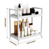 Double Layer Plastic Desktop Organizer Double Countertop Dresser Shelf Kitchen Bathroom Bedroom Perfume Cosmetic Holder Box