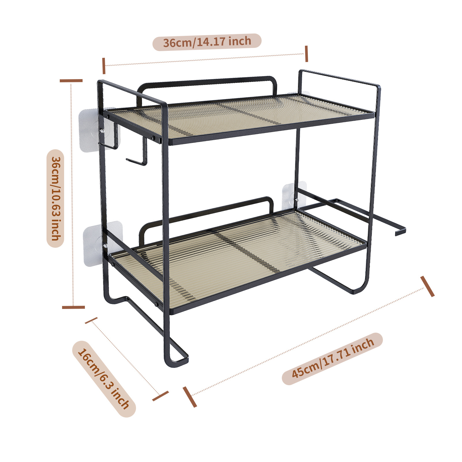 No-Punch Toilet Shelf With Paper Towel Hanging Feature Bathroom Storage Organizer Above Water Tank