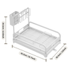 Wrought Iron Kitchen Storage Rack Standing Dish Drying Drainer Cups Utensils Organizer Sink Side Cross-Border Holder Cutlery