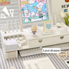 Computer Booster Stand Monitor Support Stand PVC Storage Holders & Racks Customized Logo Multifunction White Plastic Storage