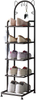 Sturdy Metal Free Standing Shoe Rack Saving Space Shoe Shelf 5 Tier Vertical Storage Organizer