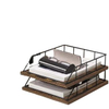 Desk File Information Organizer Iron Books and Magazines Organizer Adaptable Multi-Scene Shelves