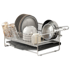 Multifunctional Stainless Steel Countertop Organizer Standing Type Kitchen Storage Holders Dish Bowl Utensils Draining Dish Rack