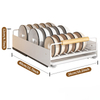 Single-Tier Pull-Out Dish Rack Cabinet Shelf Cross-Border Kitchen Organizer with Drain Efficient Storage Cupboard Organization