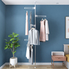 Stainless Steel Vertical Clothes Drying Rack Creative Design Retractable Clothes Hanging Pole