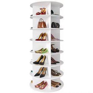 Multifunctional Display Rack Home Economy Shoe Cabinet Hot Selling Solid PVC Storage Holders & Racks Customized Logo Glossy