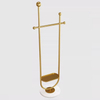 Light Luxury Marble Base Artistic Floor Clothes Rack Saves Space