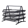 Letter Tray Desk Organizer, 3-Tier Mesh Paper Tray, Document, Letter, Office Paper Organizer