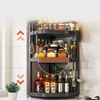 Kitchen Triangle Shelf Countertop Three Tier Spice Rack Space Saving Corner Organizer