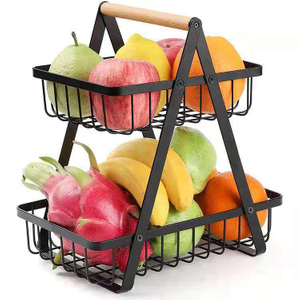 Bread Fruit Vegetable Storage Basket Stand Holder Detachable Metal Kitchen Storage Holders & Racks Multifunction Home Appliance